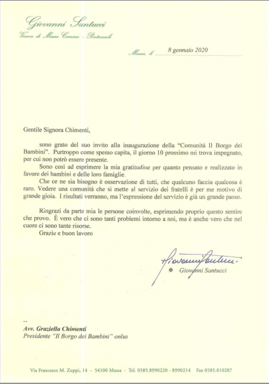 lettera vescovo santucci